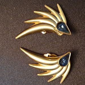Unique Givenchy figural clip on earrings